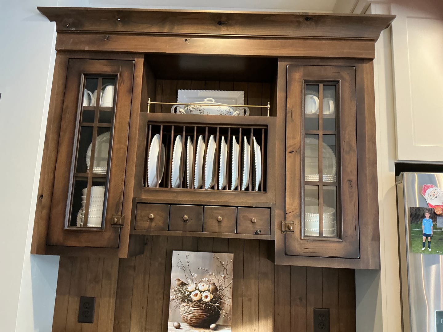 Customer photo review of Victorian Brass Gallery Rail - Antique Brass