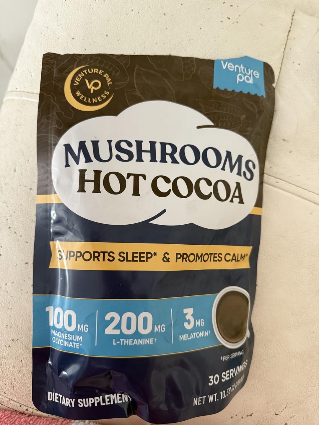 Customer photo review of Mushroom Sleep Hot Cocoa - 30 servings