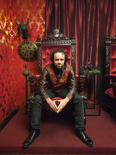 Customer photo review of Barry. Wang Button Down Shirt Brown Woven Paisley Silk Long Sleeve Shirt