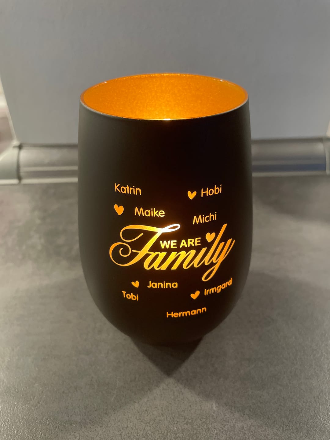Customer photo review of We are Family - Familien-Windlicht