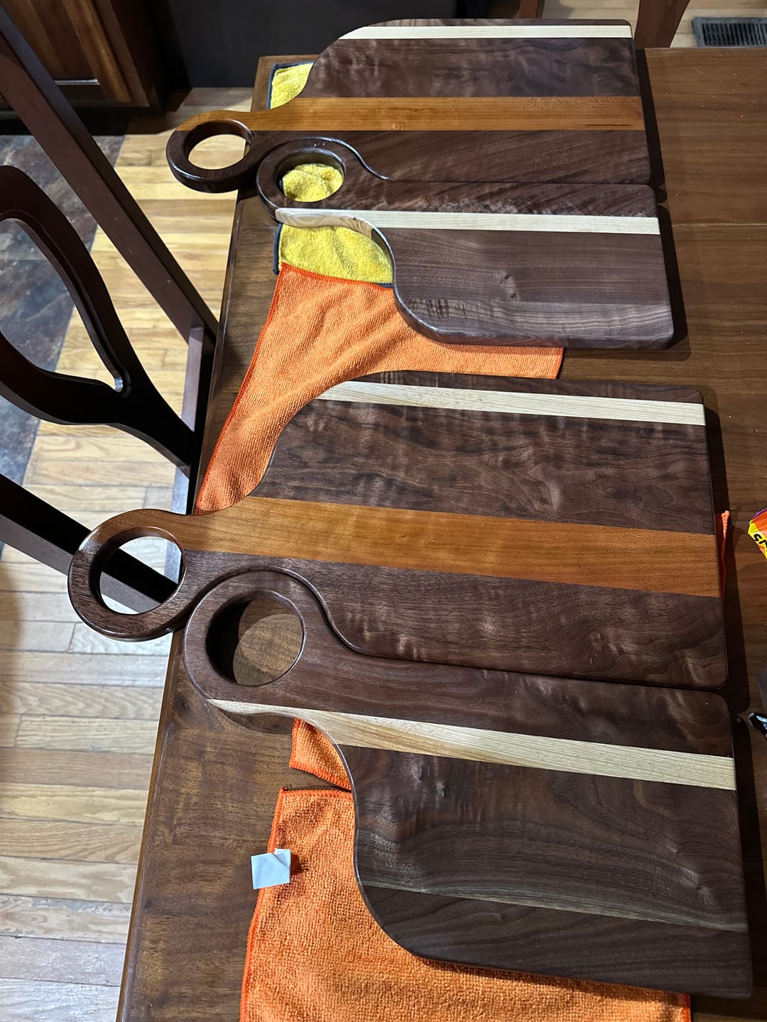 Customer photo review of 20x18" Romeo & Juliet Serving Board Set Acrylic Router Template