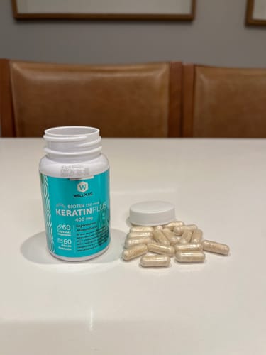 Customer photo review of Keratin plus biotin, 60 capsulas, wellplus