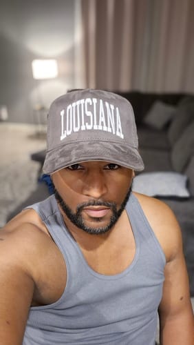 Customer photo review of LOUISIANA SNAPBACK - CHARCOAL SUEDE EDITION