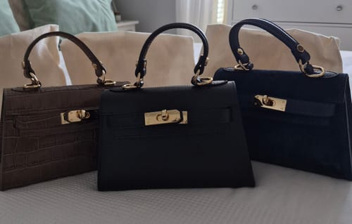 Customer photo review of The Kate Bag - Mini Croc