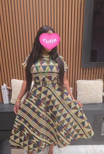 Customer photo review of Adunni Akwete Midi Dress