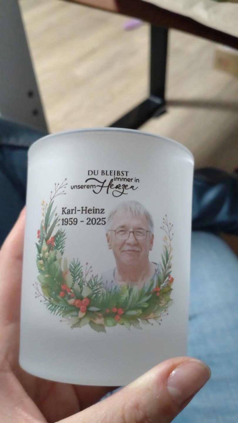 Customer photo review of Bei euch - Personalisiertes Teelicht