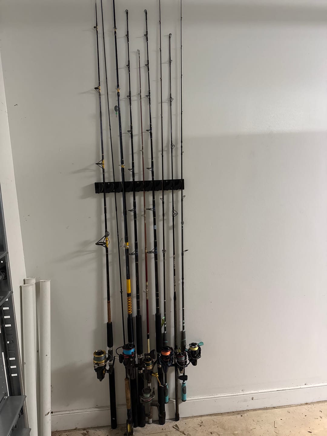 Customer photo review of Beyond Fishing GripLock Vertical Fishing Rod Rack