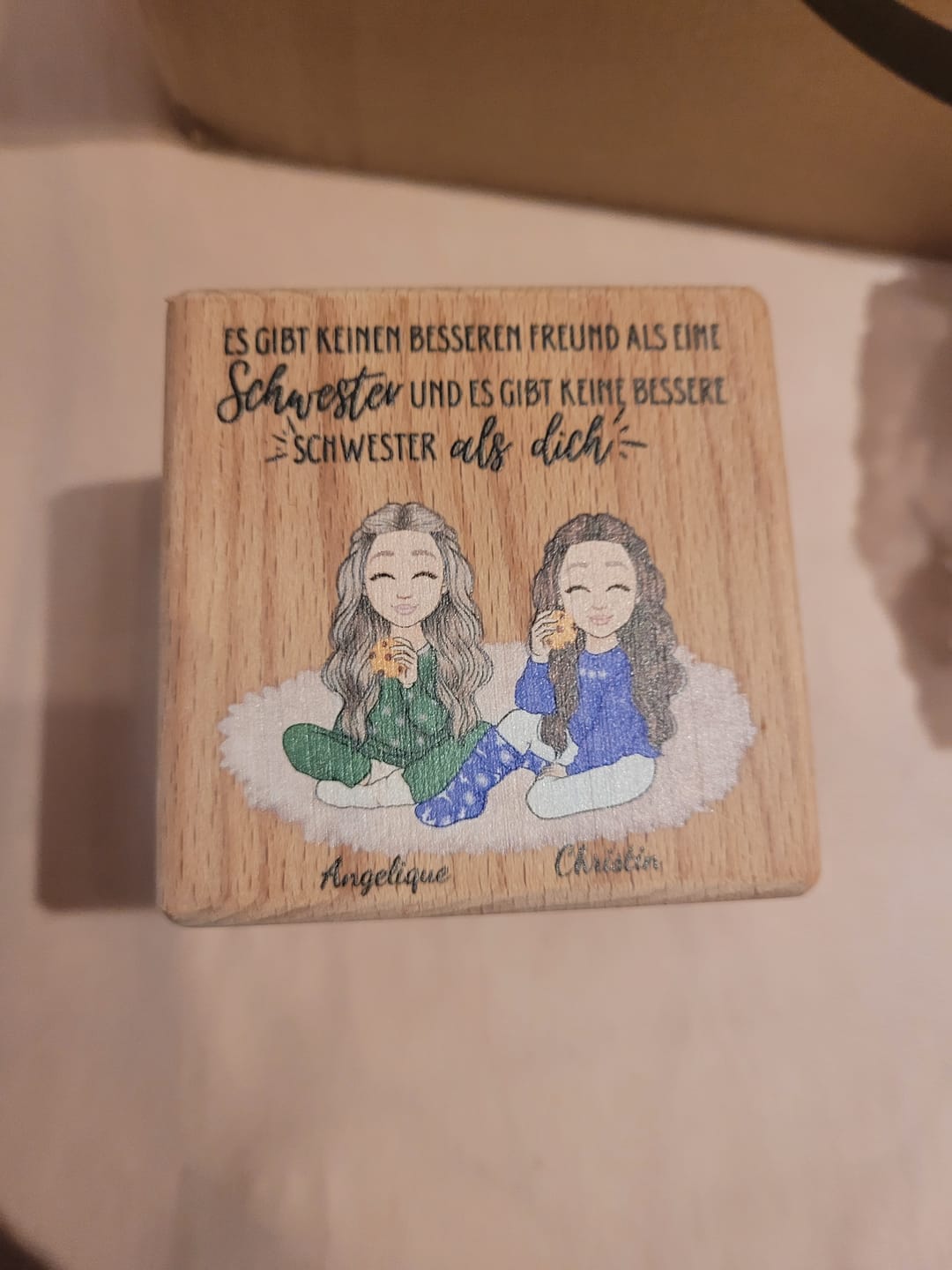 Customer photo review of Herzensmenschen - Personalisierter Kerzenwürfel