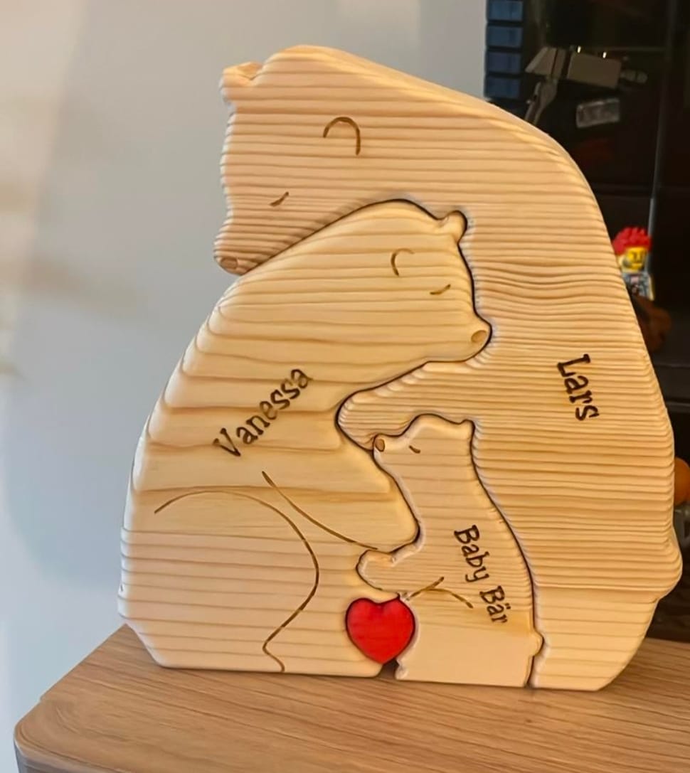 Customer photo review of Bärenfamilie - Süße Personalisierte Holzbären zum Aufstellen für die Familie