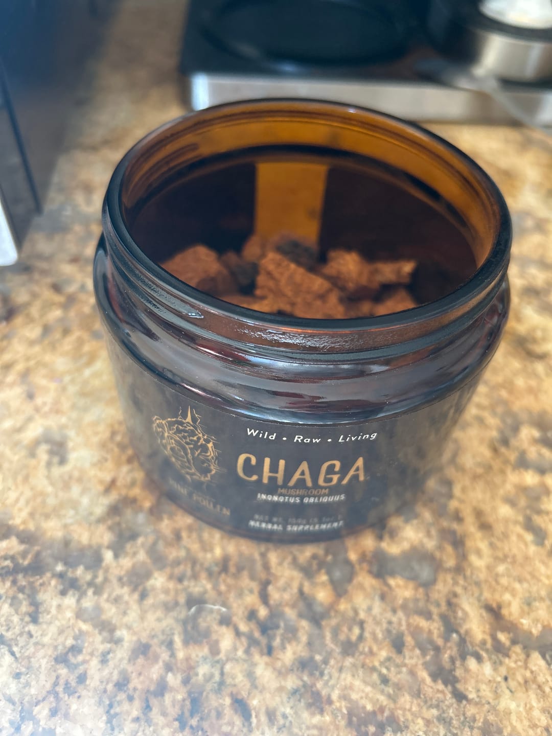 Customer photo review of Wild Chaga Mushroom - 150g (5.3 oz)