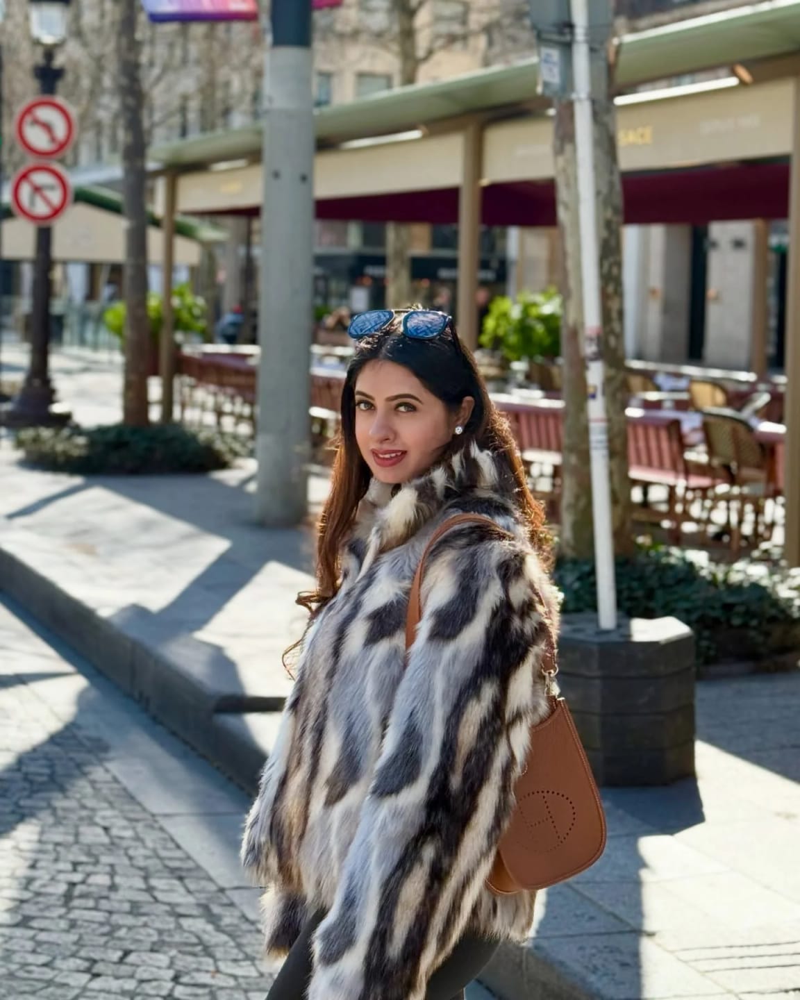 Customer photo review of Jordy Leopard Faux Fur Coat