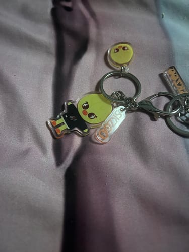 Customer photo review of KPOP Cartoon Acrylic Double-sided Keychain