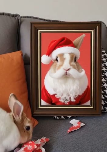 Customer photo review of Artzuzu Custom Portrait For Pets - The Santa