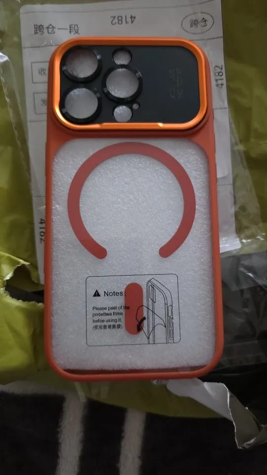 Customer photo review of LuxuryKase Premium Shockproof Mag-Safe Transparent Case | Anti-Yellow Hard Transparent Back | Full Camera Lens Protection Cover For iPhone