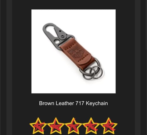 Customer photo review of Brown Leather 717 Keychain