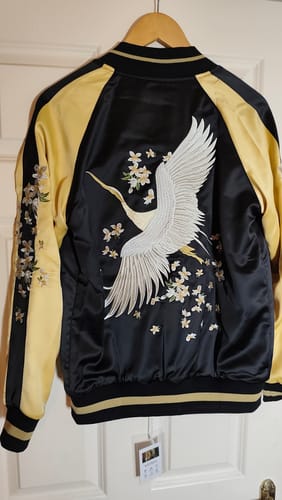 Customer photo review of Flowers & Crane Sukajan Souvenir Jacket [Reversible]