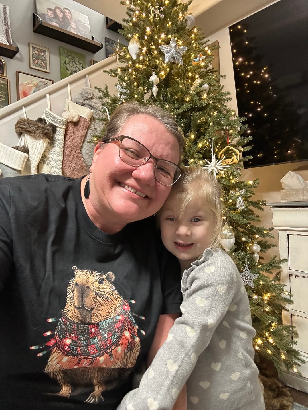 Customer photo review of Capybara Lights Cotton Tee