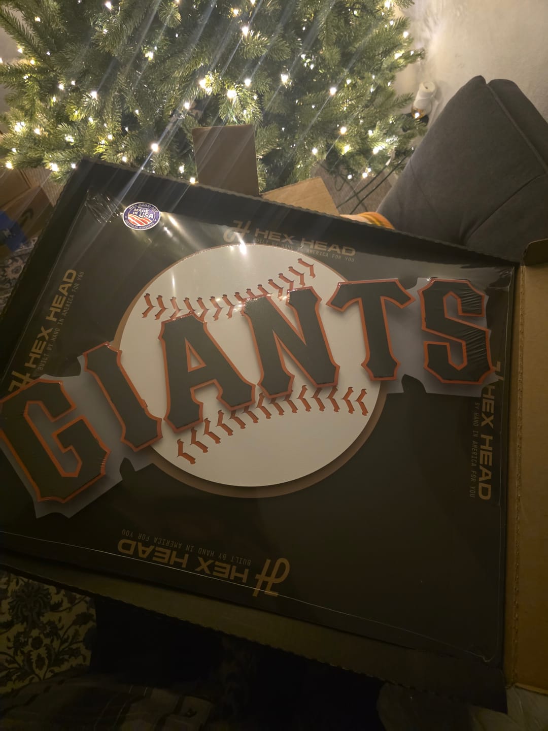 Customer photo review of San Francisco Giants Club Logo 3D Vintage Metal Wall Art