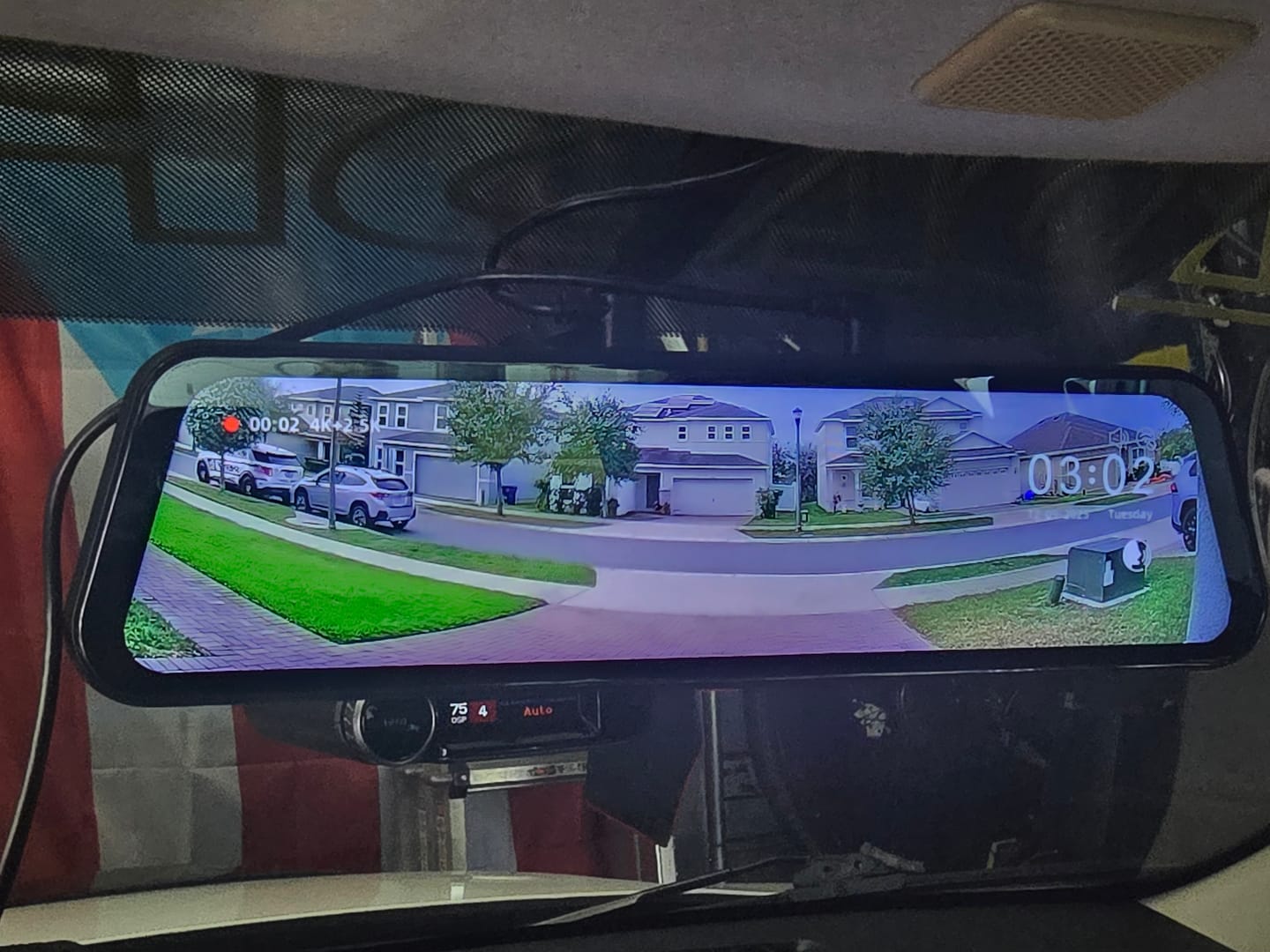 Customer photo review of WOLFBOX G900 TriPro Bumper Version 3 Channel Rearview Mirror with Exclusive 30-Month Warranty