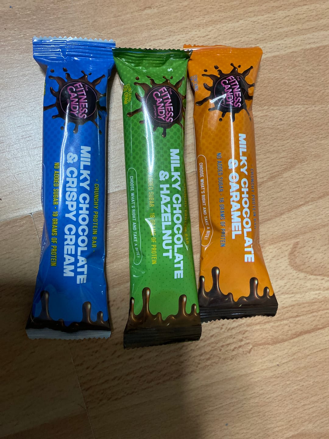 Customer photo review of FITNESS CANDY Milky Chocolate & Crispy Cream