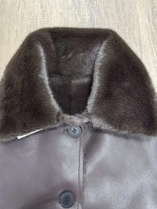 Customer photo review of Laila Reversible Faux fur Leather Jacket
