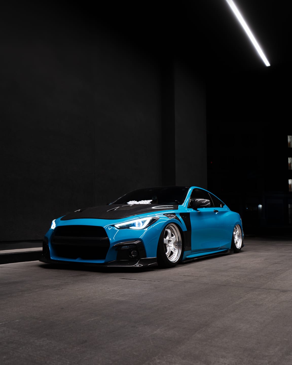 Customer photo review of High Glossy Miami Blue Vinyl Wrap