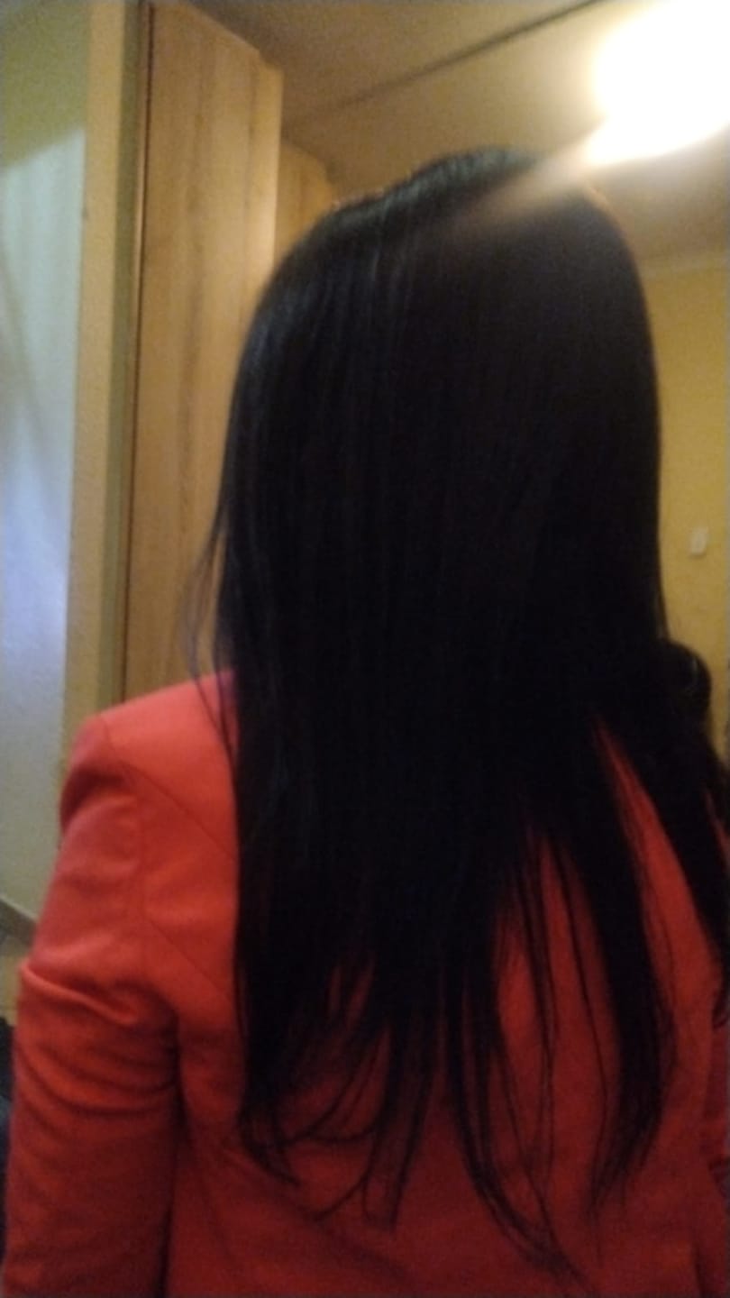 Customer photo review of BF Special - Brazilian 4x4 Straight Wig plus Free Lux Travel Bag