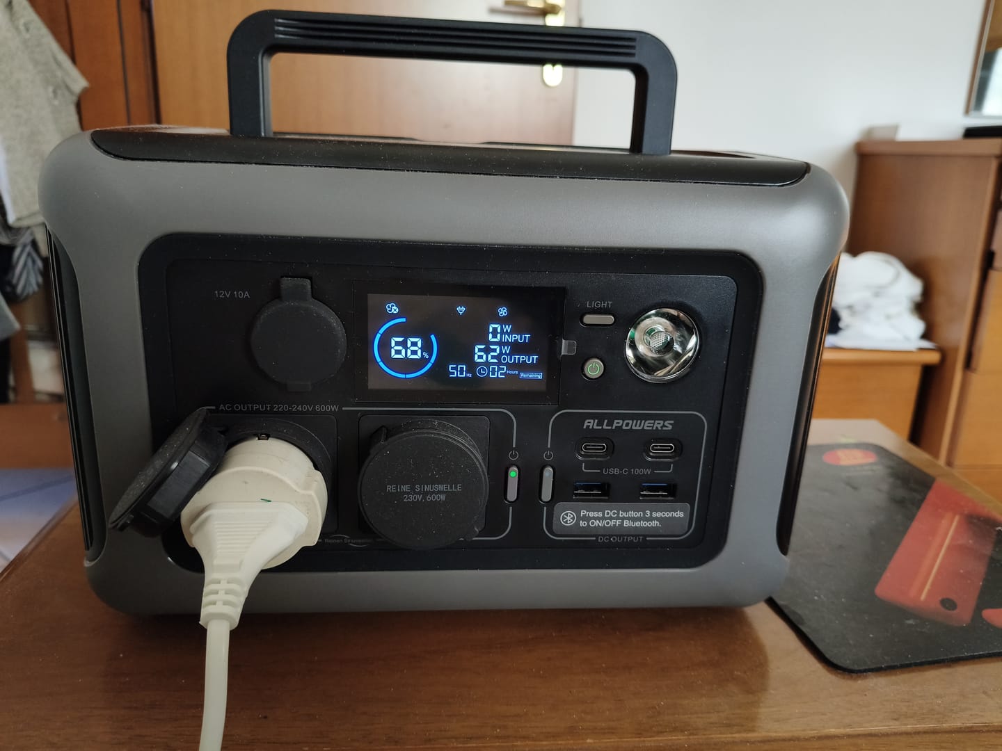 Customer photo review of ALLPOWERS R600 Power Station Portatile 600W 299Wh Batteria LiFeP04