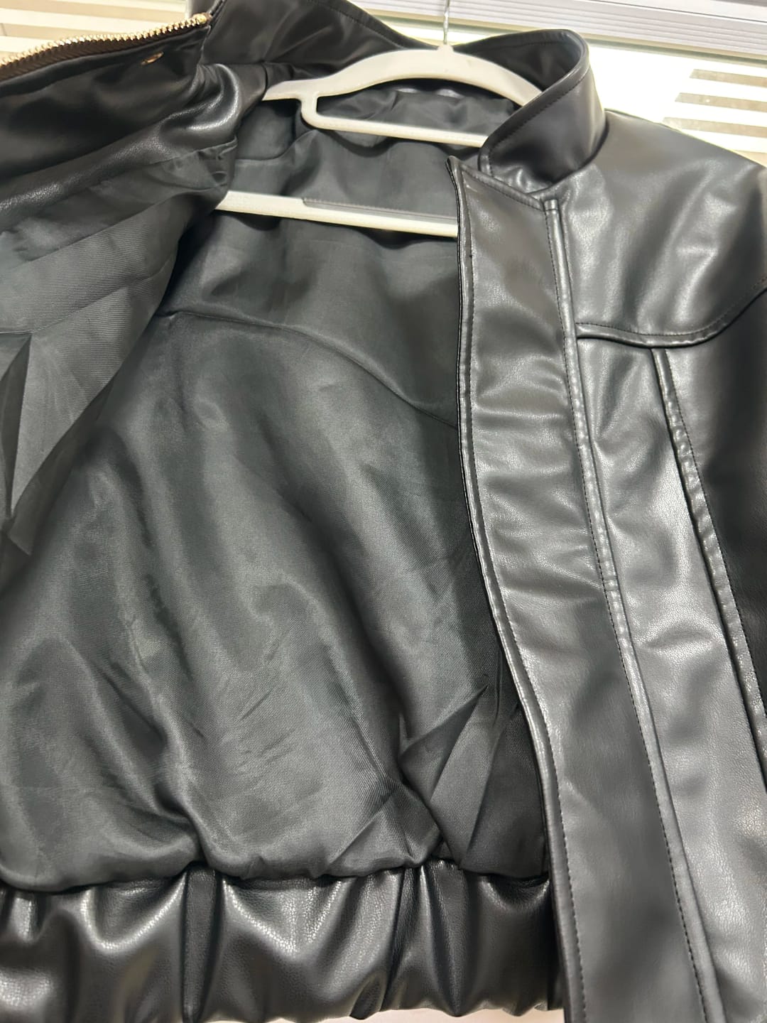 Customer photo review of Soria Zip Up Leather Jacket