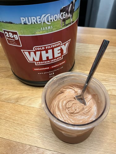 Customer photo review of Whey Protein Isolate Unflavored