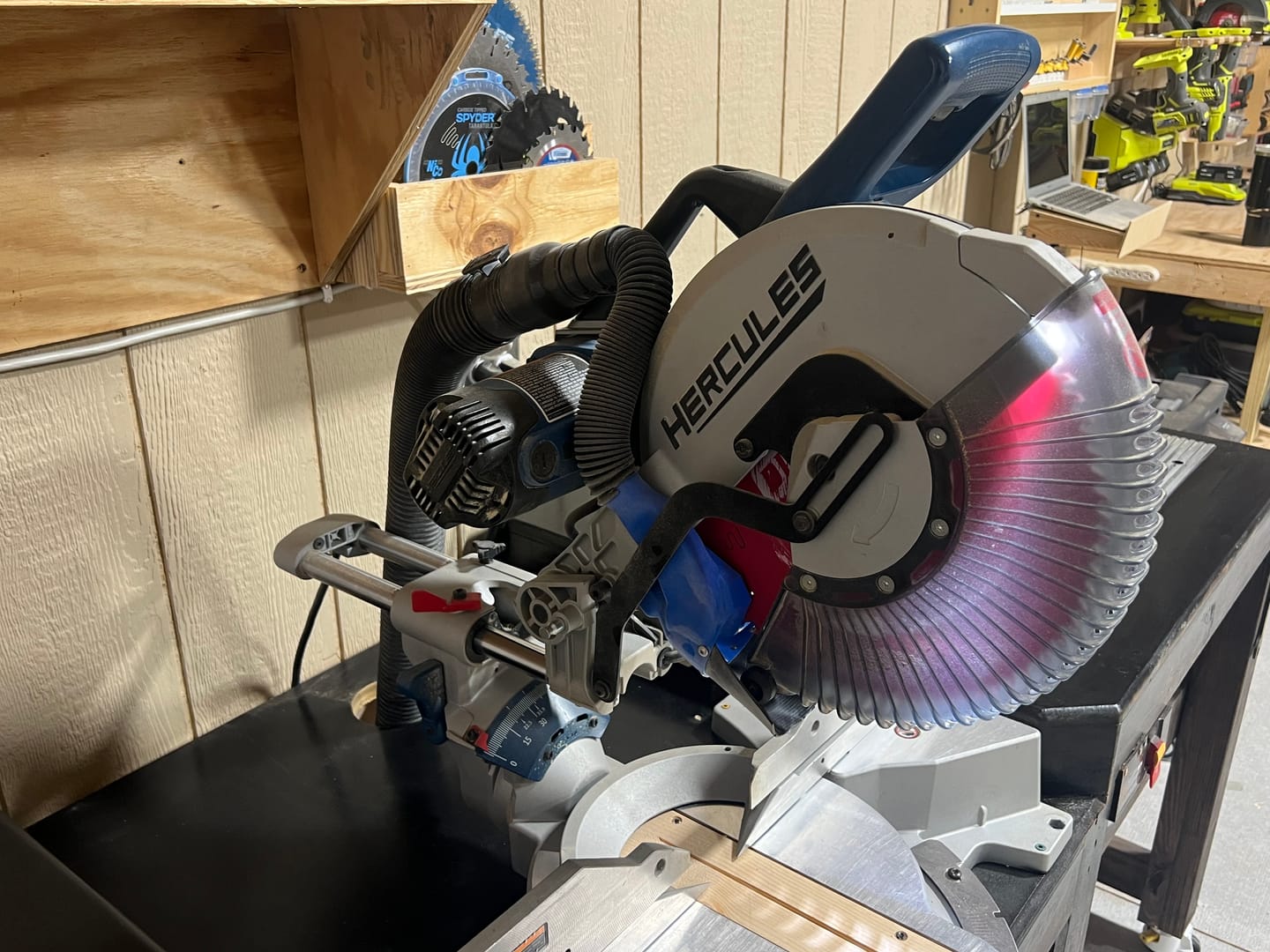 Customer photo review of Hercules 12" Sliding Compound Miter Saw Dust Collection