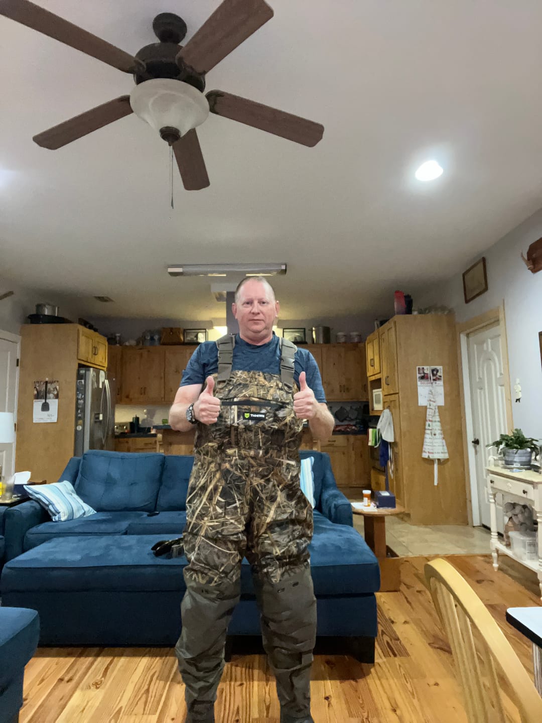 Customer photo review of AquaWade Pro Insulated Waders | 1600 Gram Breathable Waterproof Bootfoot Chest Waders for Duck Hunting | Durable Men’s Nylon Camo Hunting Bibs