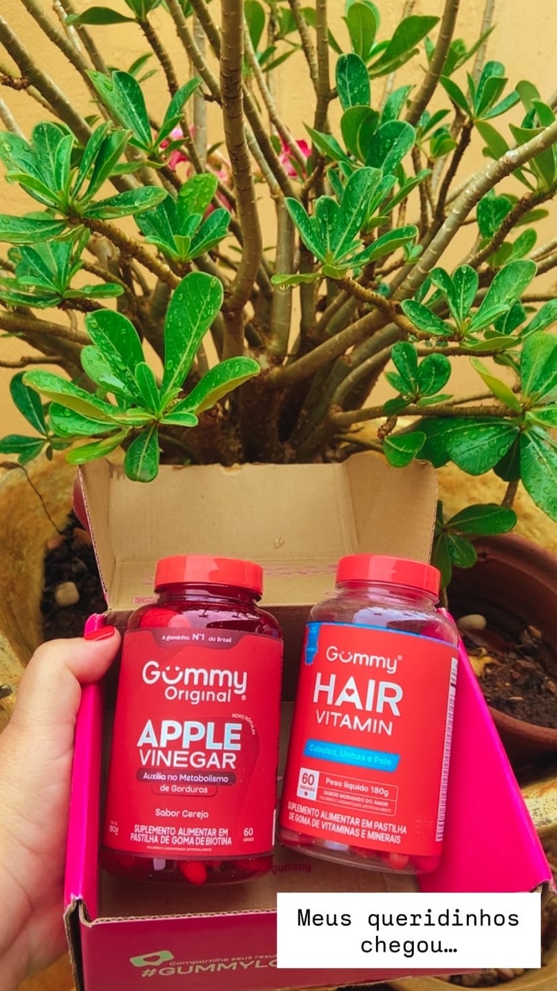 Customer photo review of Gummy Hair® - Morango 180 g
