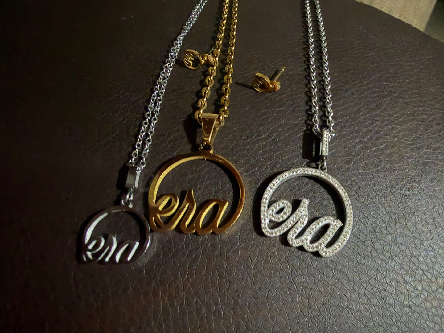 Customer photo review of Silver Precious Logo Necklace