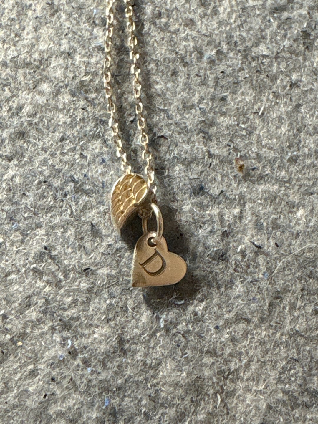 Customer photo review of add a pendant- engraved heart