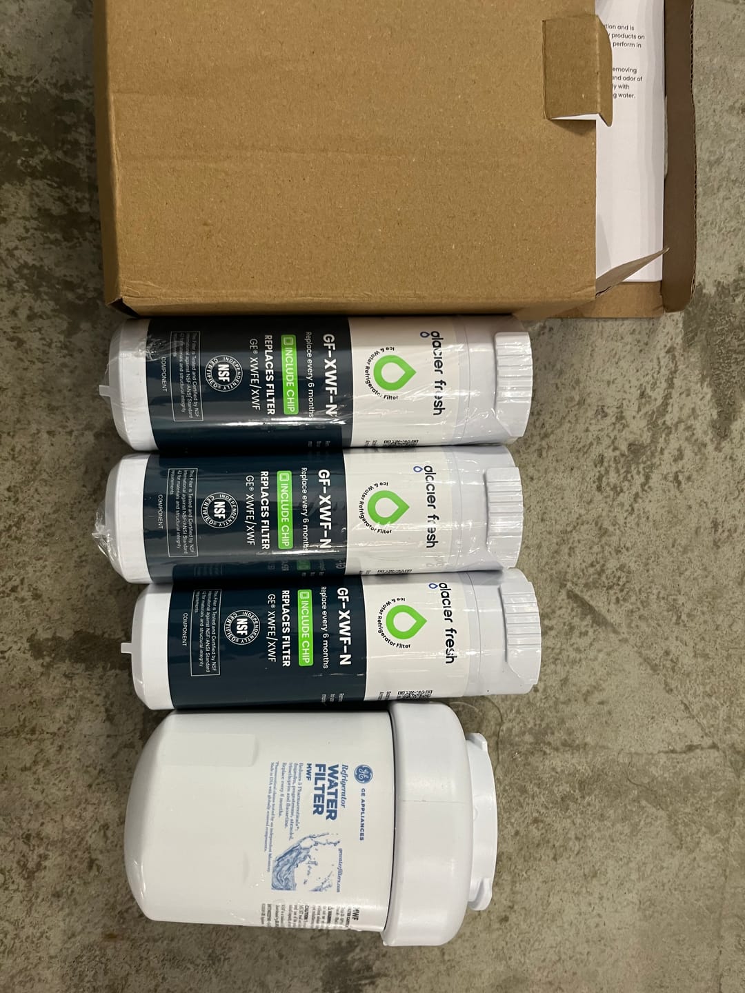 Customer photo review of Glacier Fresh Replacement for GWF Refrigerator Water Filter, GE®  MWF Water Filter