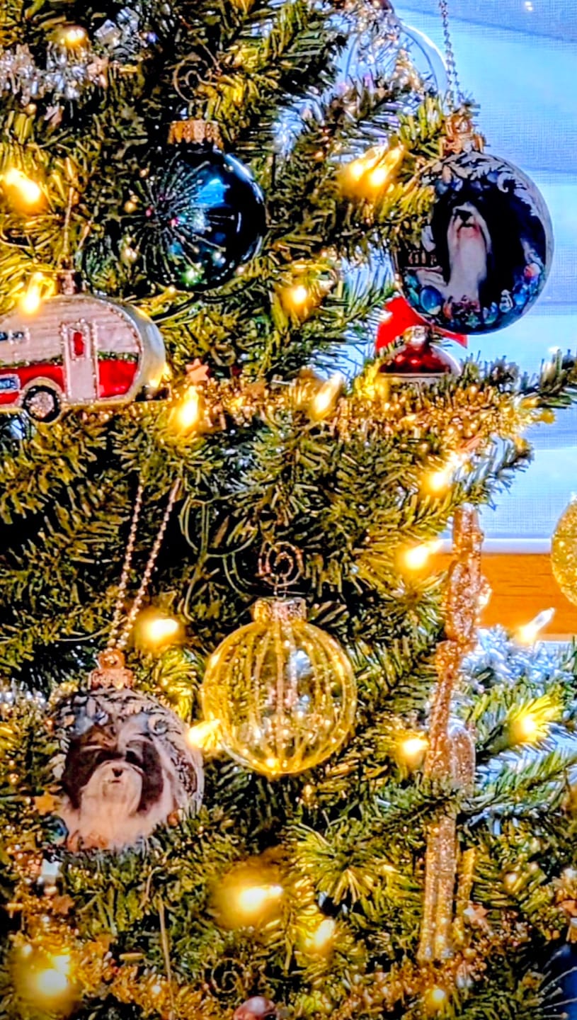 Customer photo review of Custom Photo Pets Make Our Lives Whole - Dog & Cat Personalized Ornament