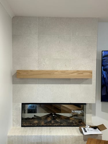 Customer photo review of Timber Floating Shelf