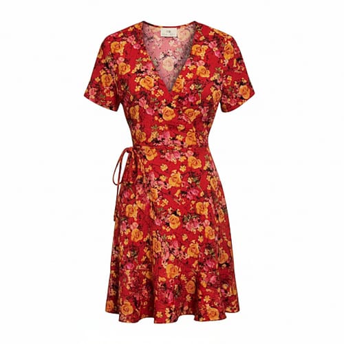 Customer photo review of 3 Metres Luxury Soft Printed Crepe - 55" Wide (Red)