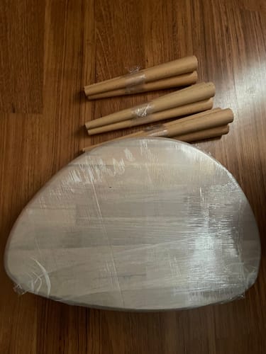 Customer photo review of 3'lü Zigon Sehpa - Masif Meşe Sehpa Takımı