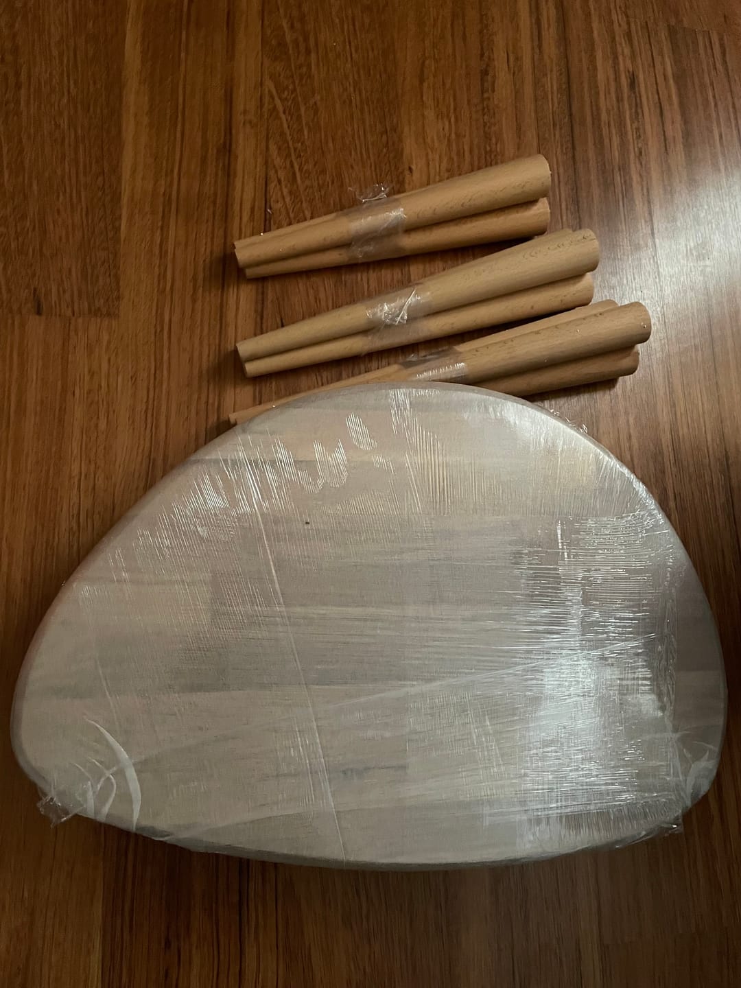 Customer photo review of 3'lü Zigon Sehpa - Masif Meşe Sehpa Takımı