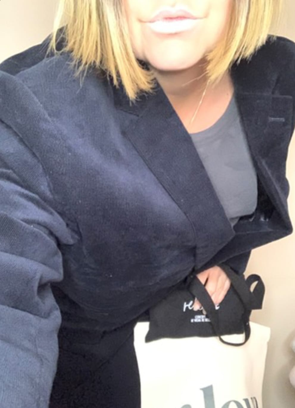Customer photo review of Blazer marine en velours côtelé XL vintage