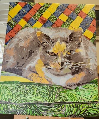 Customer photo review of Custom Pet Paint By Numbers