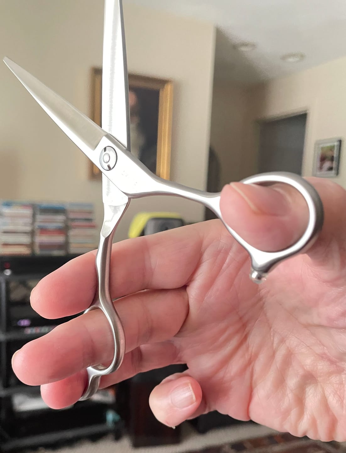 Customer photo review of Mina Jay II Hair Cutting Shears