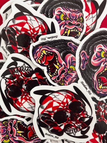 Customer photo review of 500 sticker 5x5 cm - OFFERTA