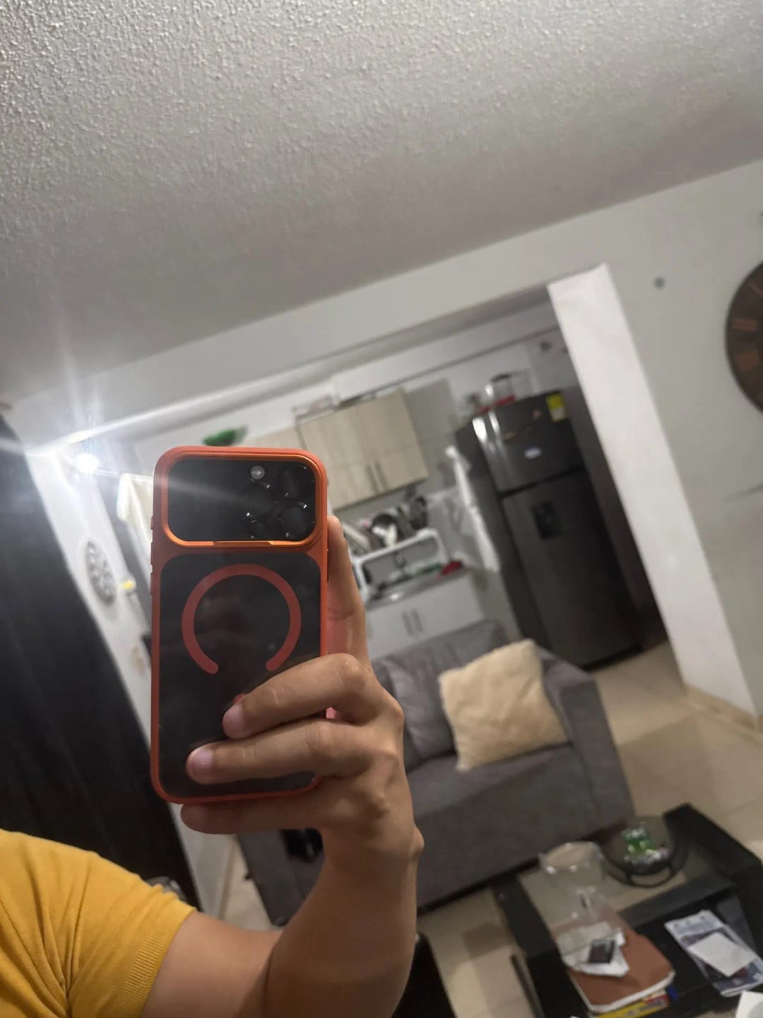 Customer photo review of LuxuryKase Premium Shockproof Mag-Safe Transparent Case | Anti-Yellow Hard Transparent Back | Full Camera Lens Protection Cover For iPhone