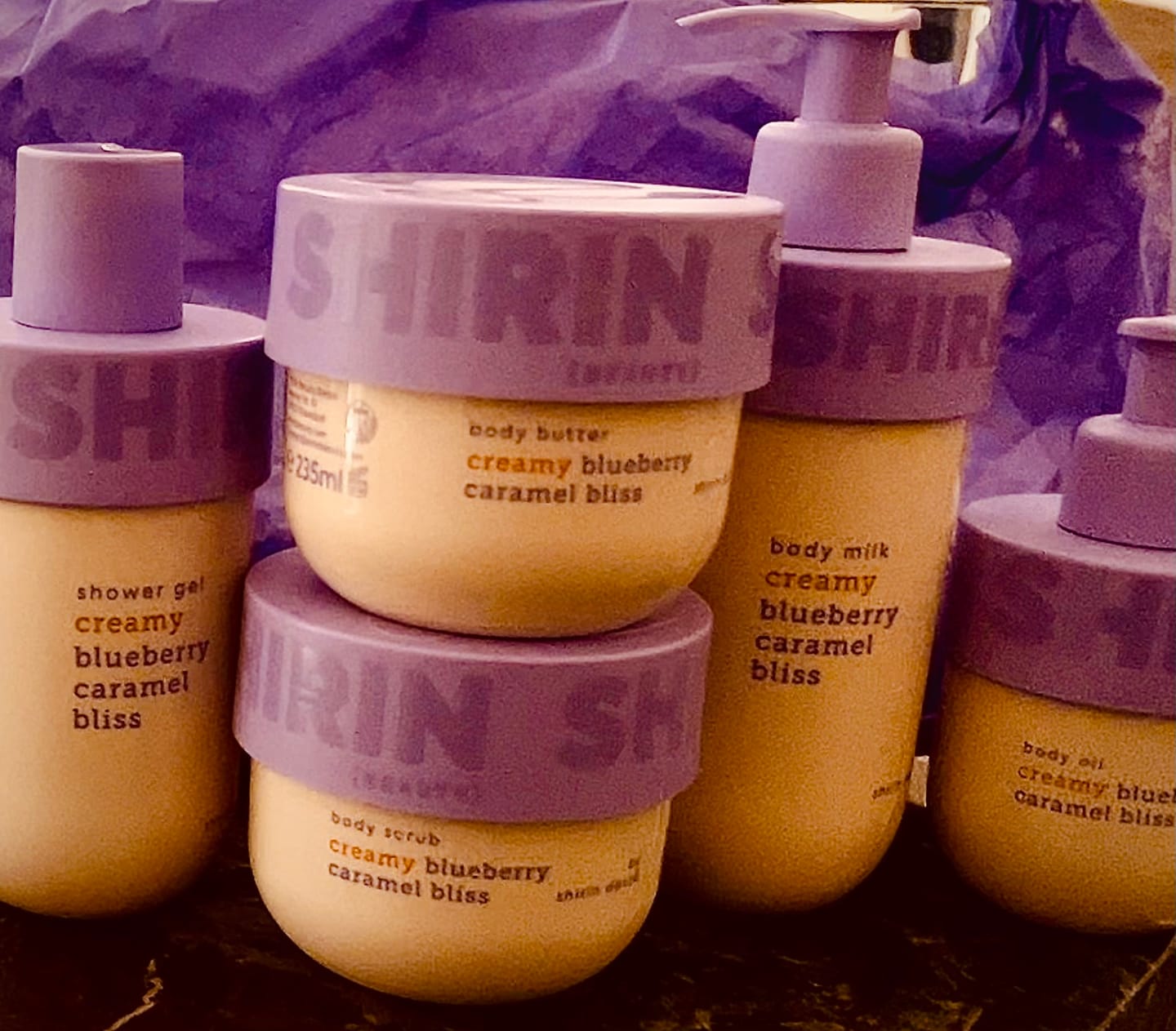 Customer photo review of Glow-Girl Set Creamy Blueberry Caramel Bliss