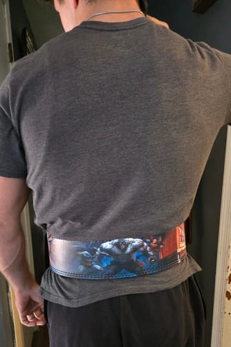 Customer photo review of Design-Your-Own Lever Lifting Belt - Customizable Weightlifting Belt 11395