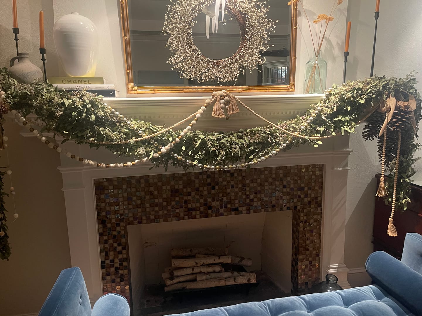 Customer photo review of 25' FRESH Seeded Eucalyptus Garland