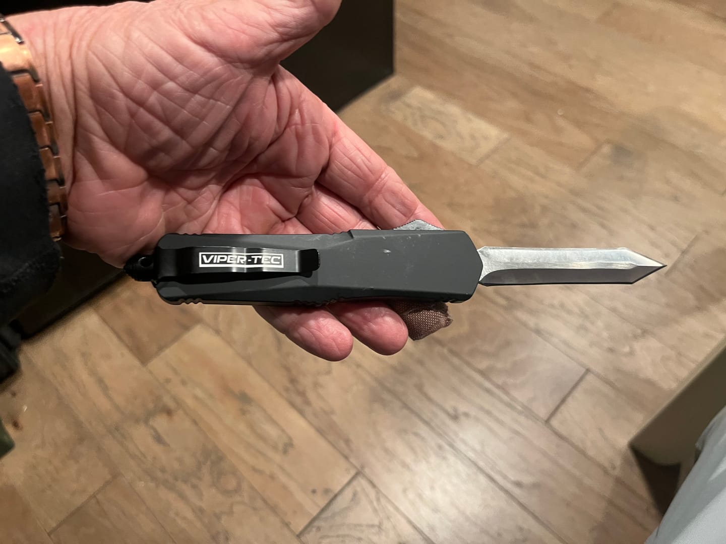 Customer photo review of Black Ghost OTF Knife - Spartan Blade